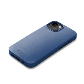 Mujjo Full Leather Etui do iPhone 15 Plus / iPhone 14 Plus (Kompatybilne z MagSafe) (Monaco Blue)