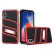 (EOL) Zizo Bolt X Series Etui Pancerne do iPhone Xs / iPhone X ze Szkłem 9H na Ekran + Podstawka (Black/Red) (2)