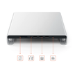 Satechi Type-C Monitor Stand Hub Podstawka Adapter z Portem USB-C, USB-C, 3x USB-A, Czytnik Kart Micro/SD, Jack Port do iMac (Silver) (3)