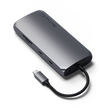 Satechi MX Multiport Hub Adapter z Portem USB-C, 2x USB-C, 2x USB-A, 2x 4K HDMI, Czytnik Kart Micro/SD, Ethernet do Urządzeń Mobilnych (Space Gray) (4)