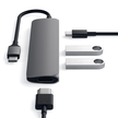 Satechi Type-C Slim Multi-Port Hub Adapter z Portem USB-C, USB-C, 4K HDMI, 2x USB-A do Urządzeń Mobilnych (Space Gray) (3)
