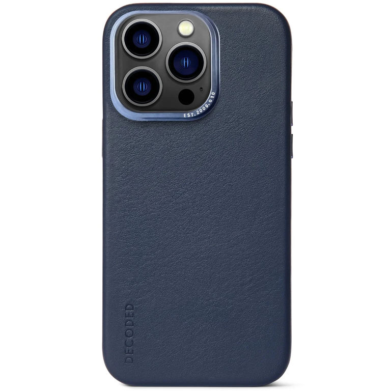 Decoded Leather Etui do iPhone 14 Pro Max (Kompatybilne z MagSafe) (Navy) (1)