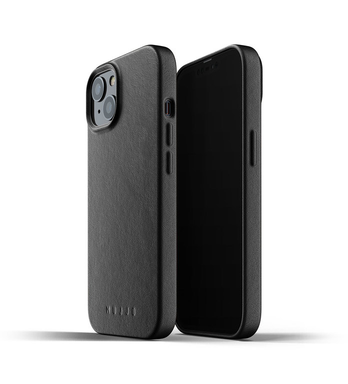 (EOL) Mujjo Full Leather Case Etui Skórzane do iPhone 13 (Black) (1)