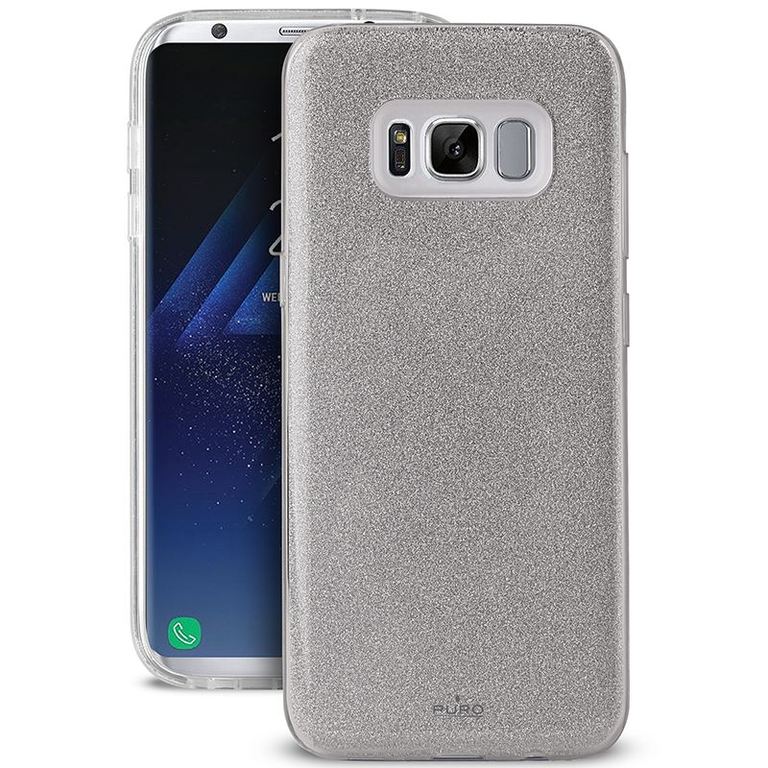 [End of Life] Puro Glitter Shine Cover Etui Brokatowe do Samsung Galaxy S8+ Plus (Silver) (1)