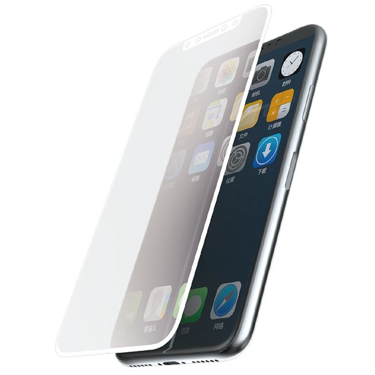 [End of Life] X-Doria Revel Clear Szkło Hartowane 9H Na Cały Ekran do iPhone Xs / X (Biała Ramka) (1)