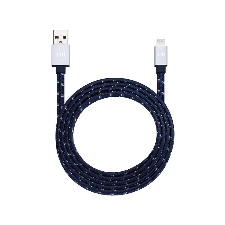 [End of Life] Just Mobile AluCable Flat Kabel USB ze Złączem Lightning MFI 1,2 m (Silver) (1)