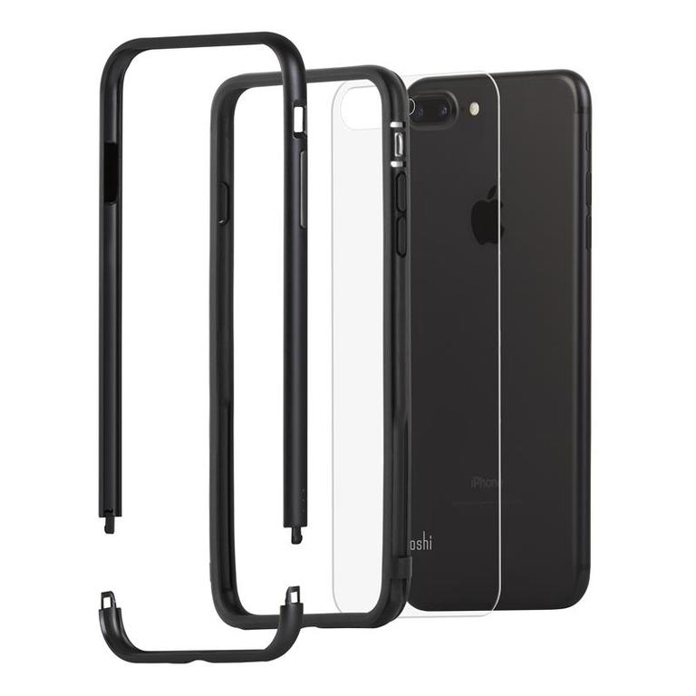 [End of Life] Moshi Luxe Etui z Aluminiową Ramką do iPhone 8 Plus / 7 Plus (Black) (1)
