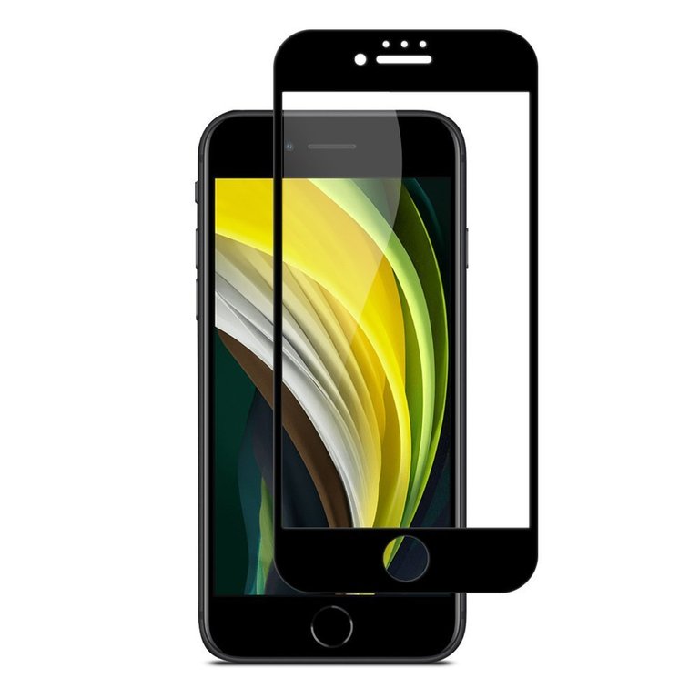 JCPal Preserver Szkło Hartowane na Cały Ekran do iPhone SE 2022 / iPhone SE 2020 / iPhone 8 (Black/Clear) (1)